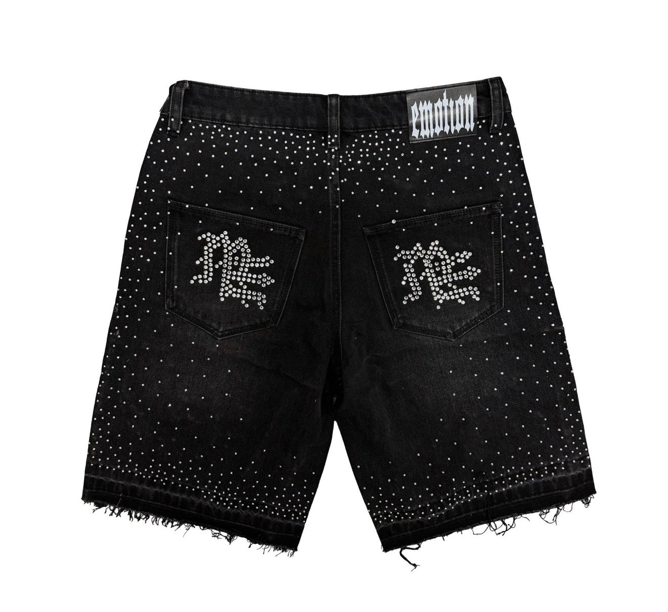 Mixed Emotions Black ‘ME’ Denim Shorts