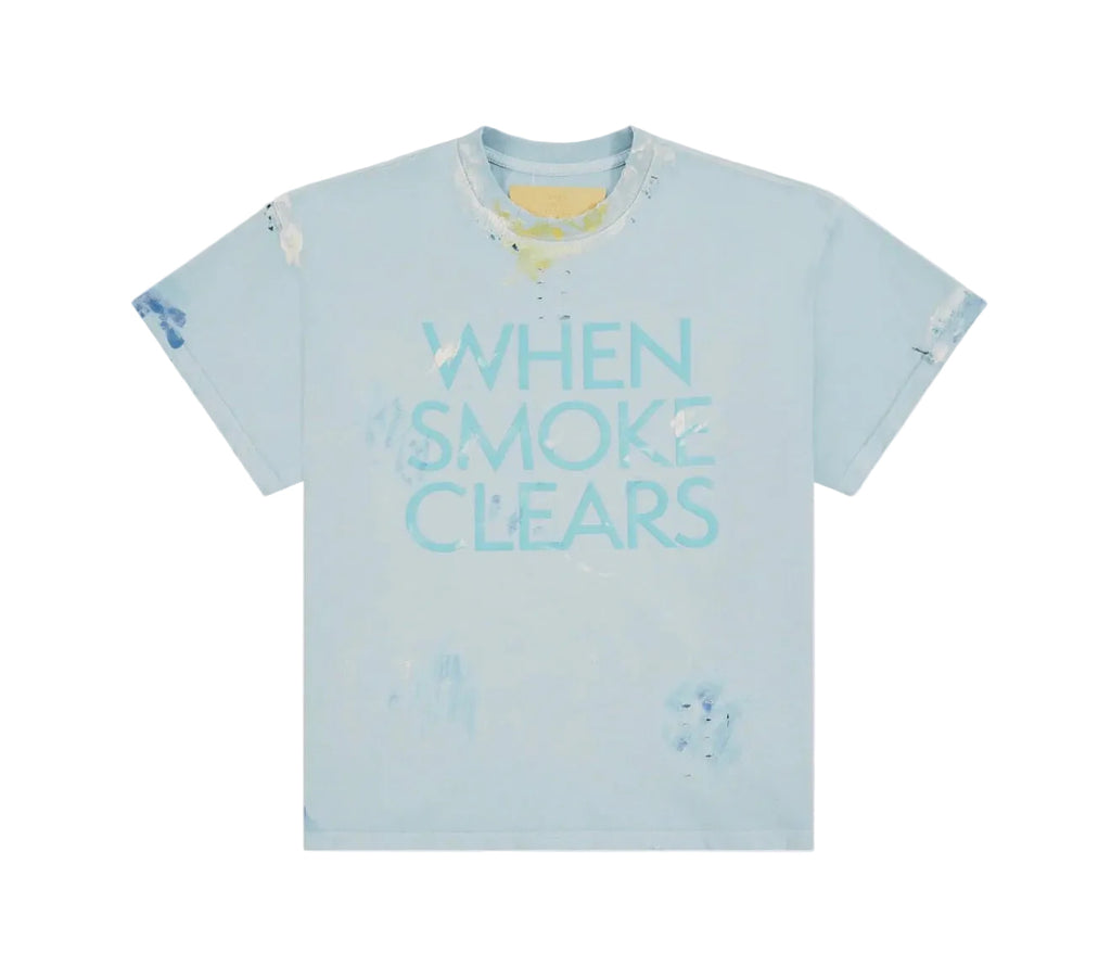 When Smoke Clears ‘Paint Thrashed’ Tee Blue