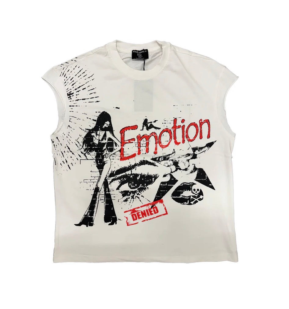 Mixed Emotions ‘Starboy’ Cut Off Tee White
