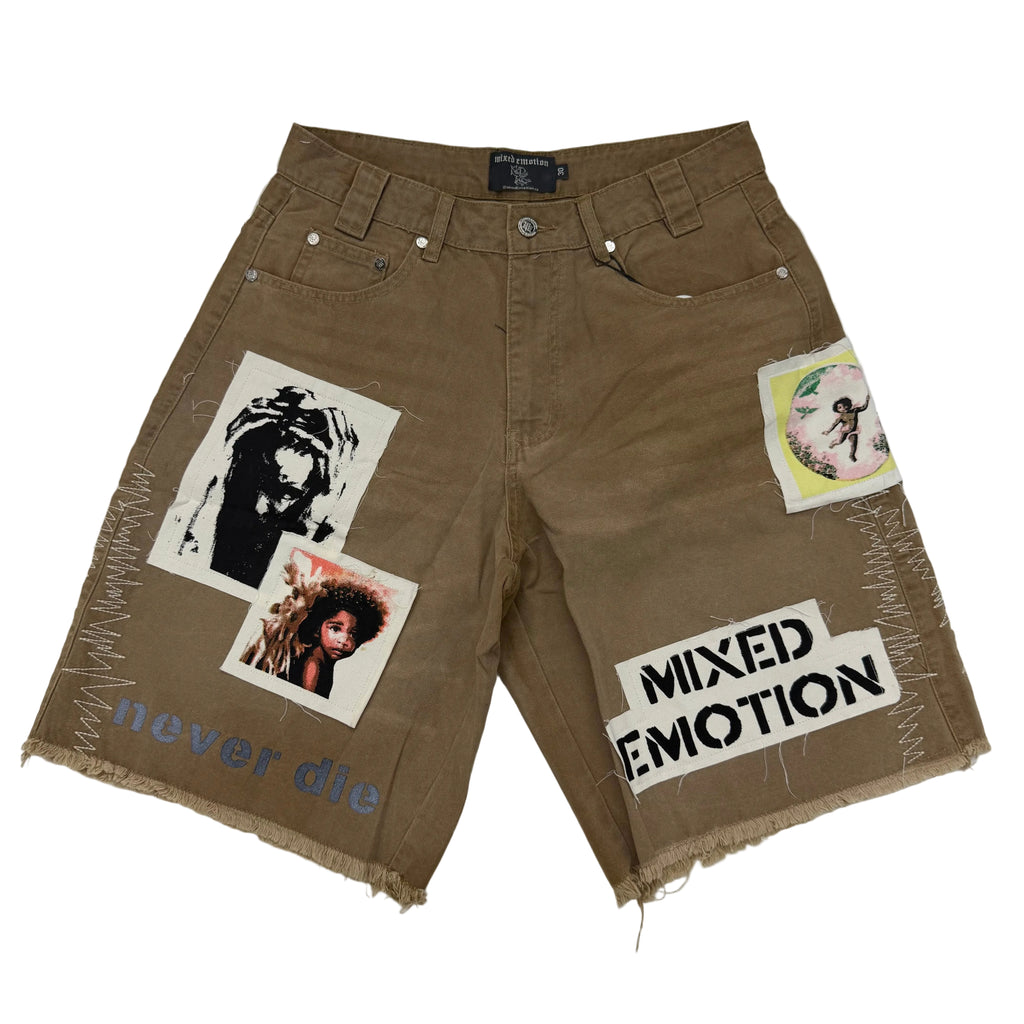 Mixed Emotions ‘Chaos’ Carpenter Shorts Tan