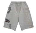 Boredom Kills Message Shorts Grey