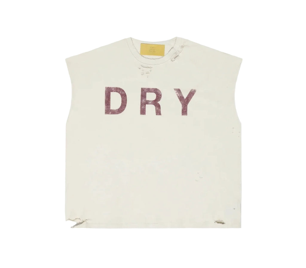 When Smoke Clears ‘Dry’ Cut Off Tee Cream/ Burgundy