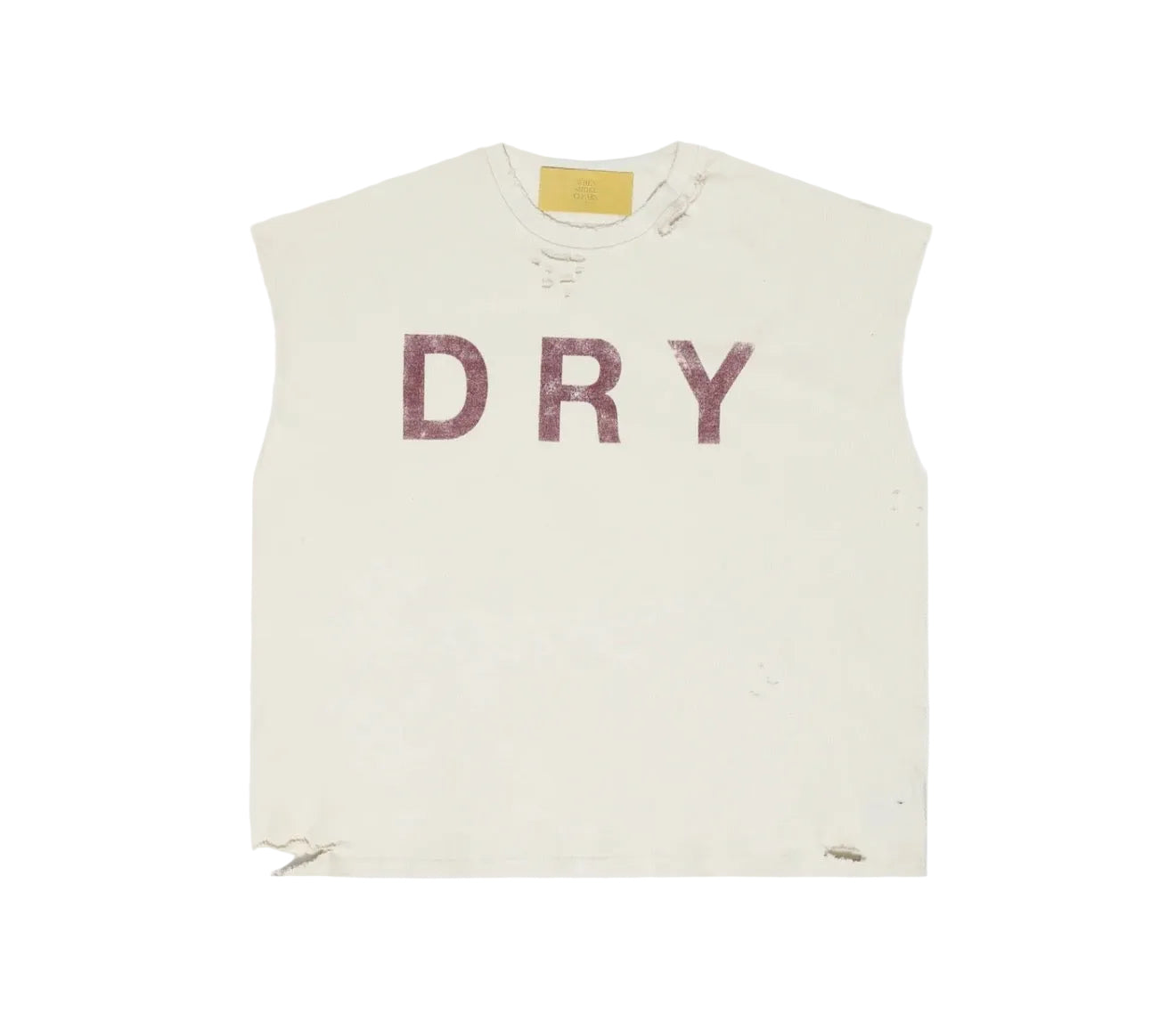 When Smoke Clears ‘Dry’ Cut Off Tee Cream/ Burgundy