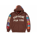 Supreme Fuck You’ Brown Zip Up Hoodie