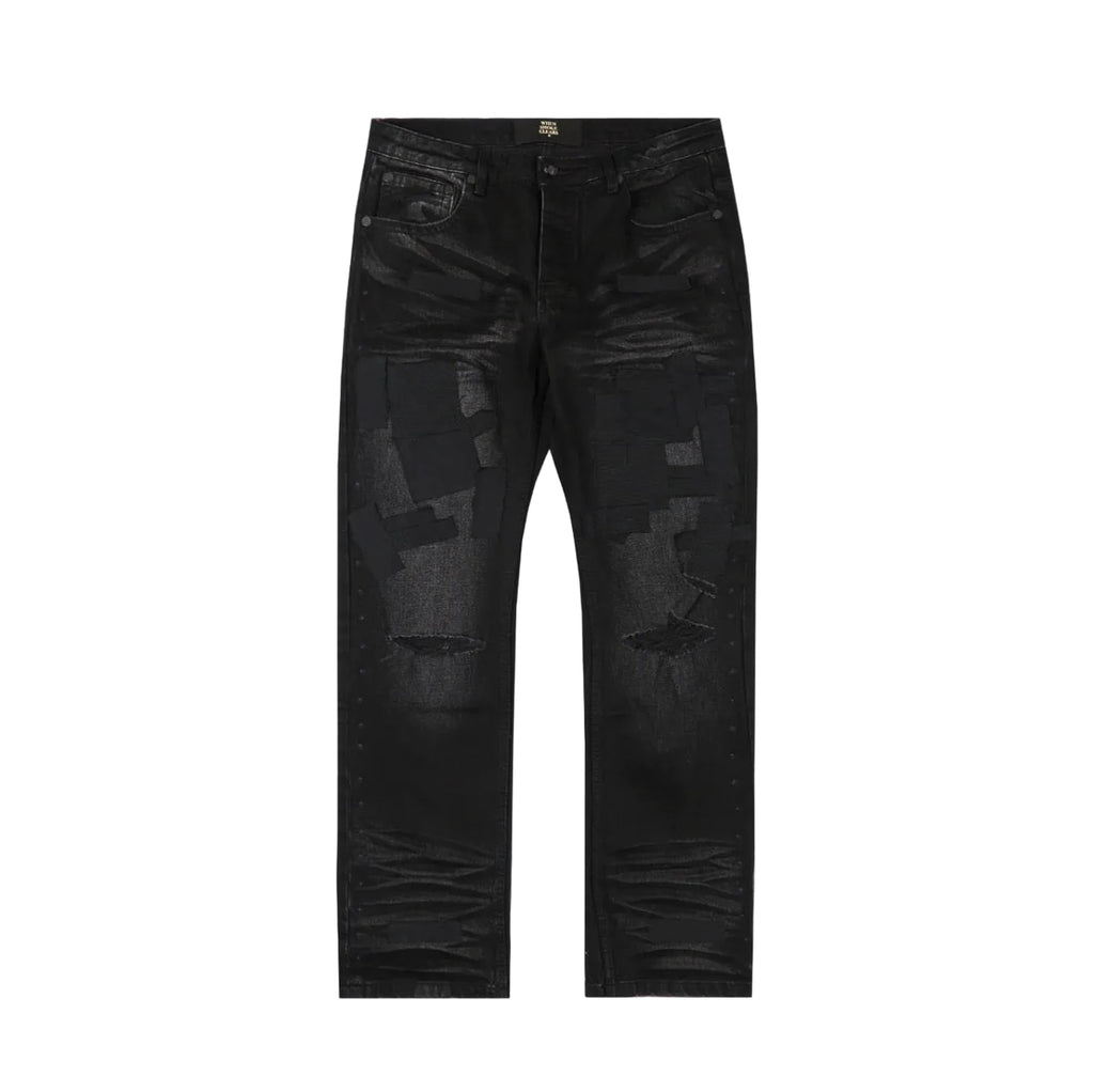 When Smoke Clears ‘Repatched’ Jeans Black