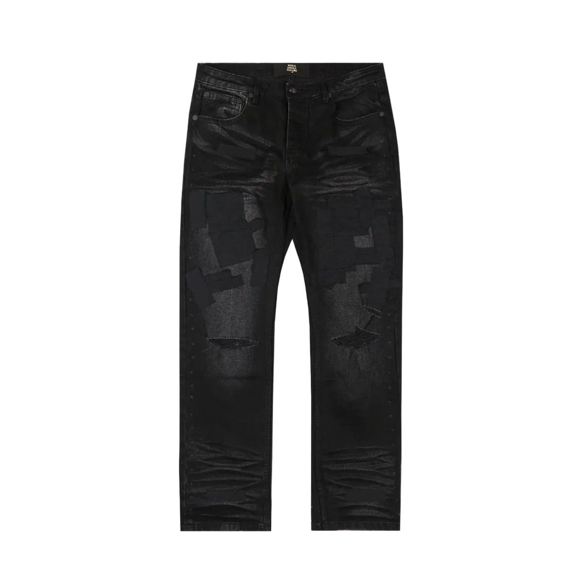 When Smoke Clears ‘Repatched’ Jeans Black