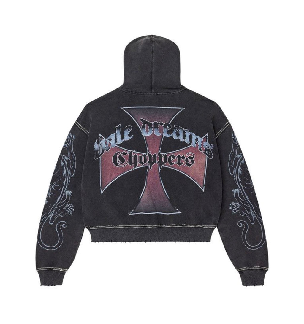 Vale Forever ‘Hardy Boyz’ Zip Up Hoodie Black