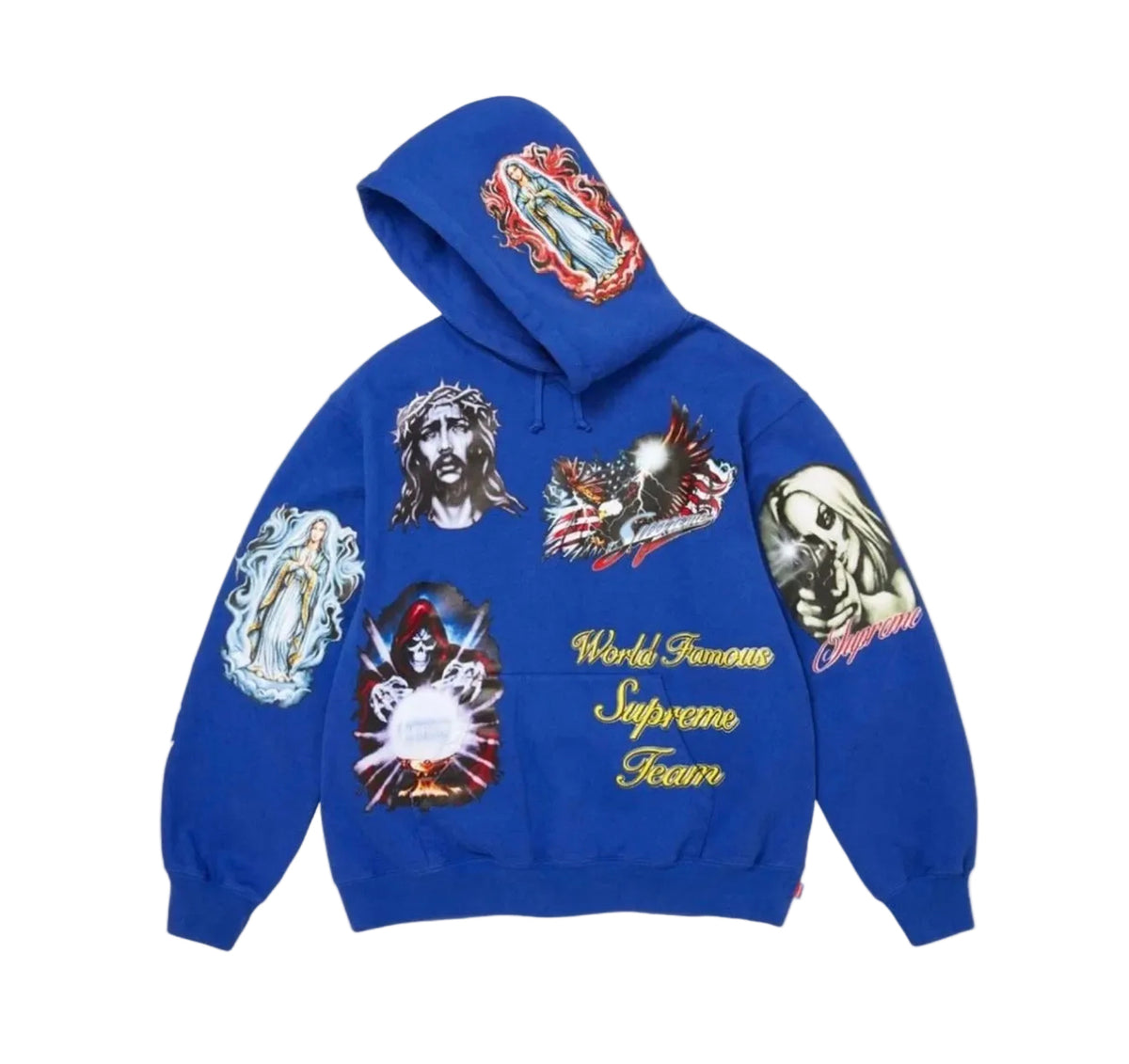 Supreme ‘Sticker’ Pullover Hoodie Royal Blue