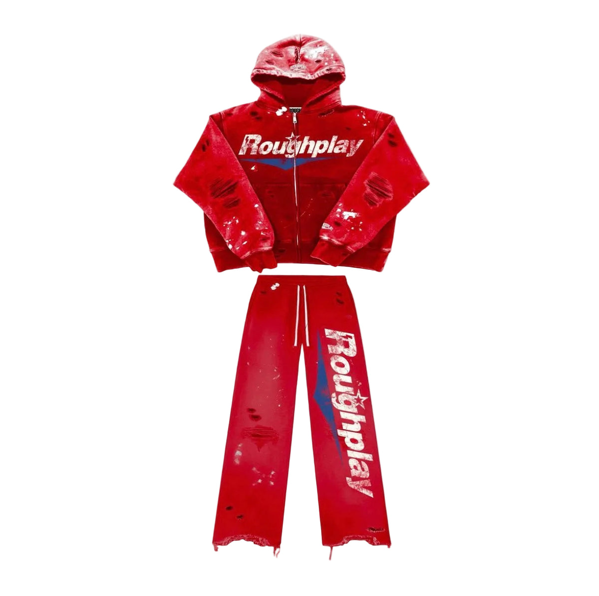 RoughPlay Zip Up Sweatsuit Red/Blue