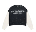 Stile De Amor ‘Nero Su Blanco’ Longsleeve Tee Black