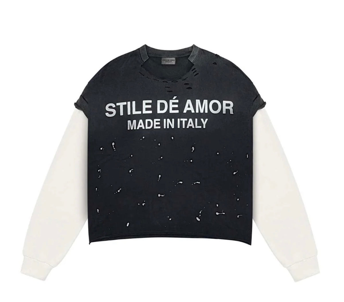 Stile De Amor ‘Nero Su Blanco’ Longsleeve Tee Black