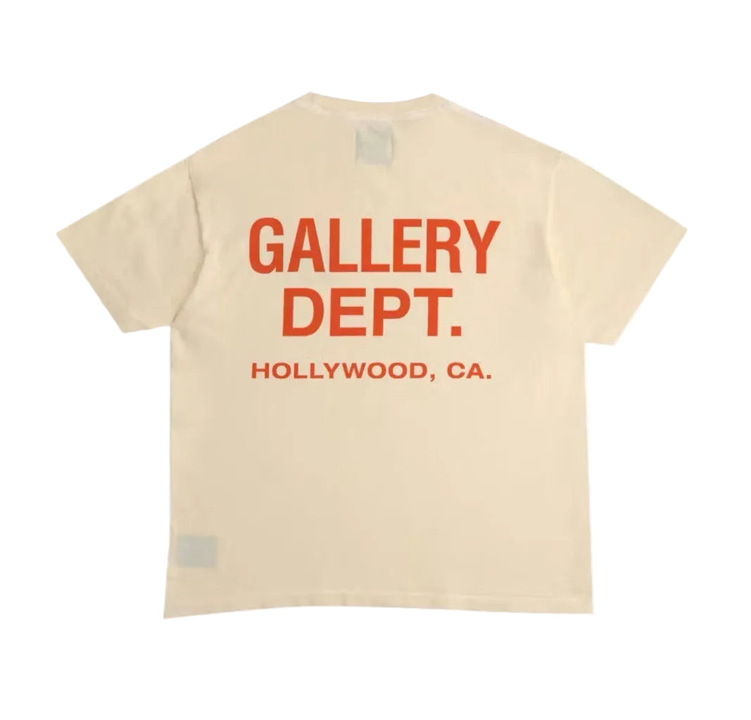 Gallery Dept Souvenir Logo Tee Tan Orange