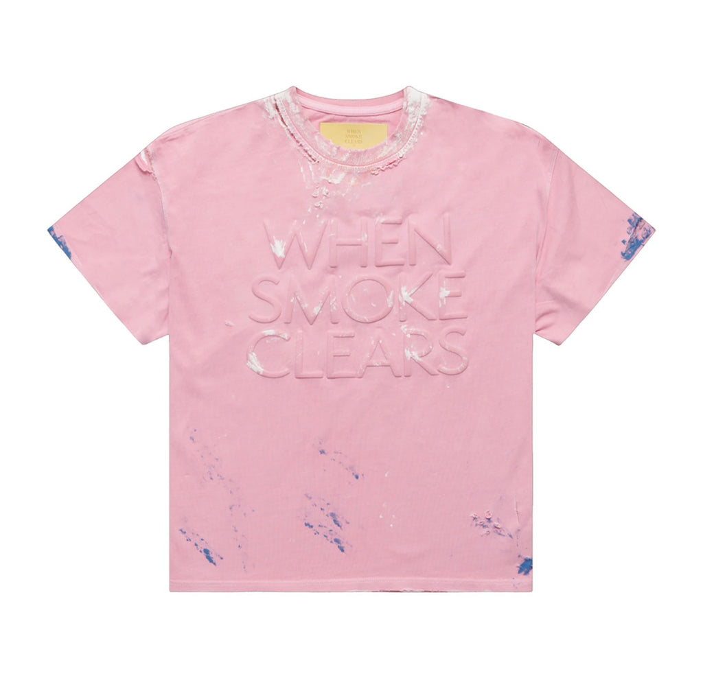 When Smoke Clears ‘Paint Thrashed’ Tee Pink