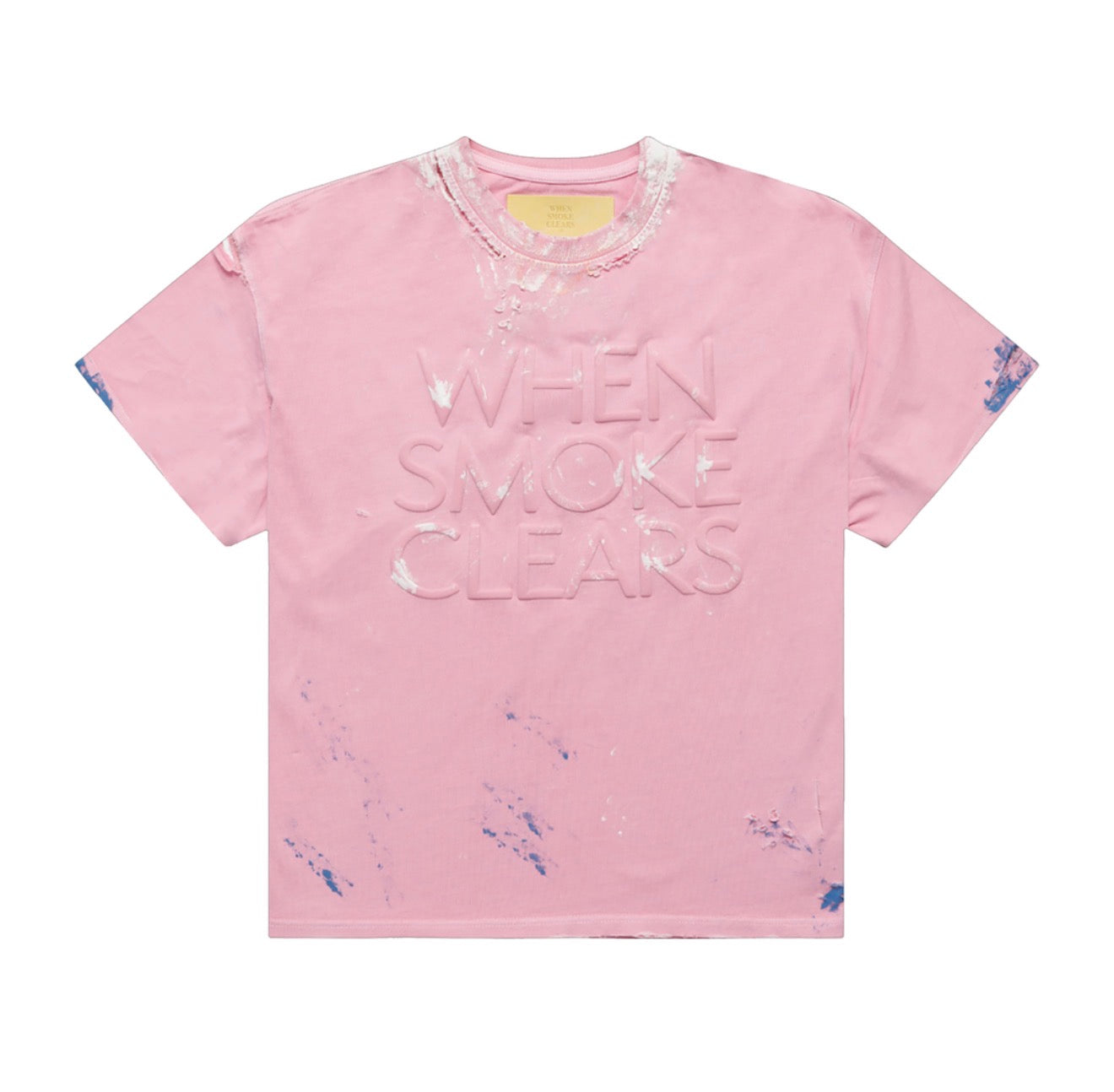 When Smoke Clears ‘Paint Thrashed’ Tee Pink