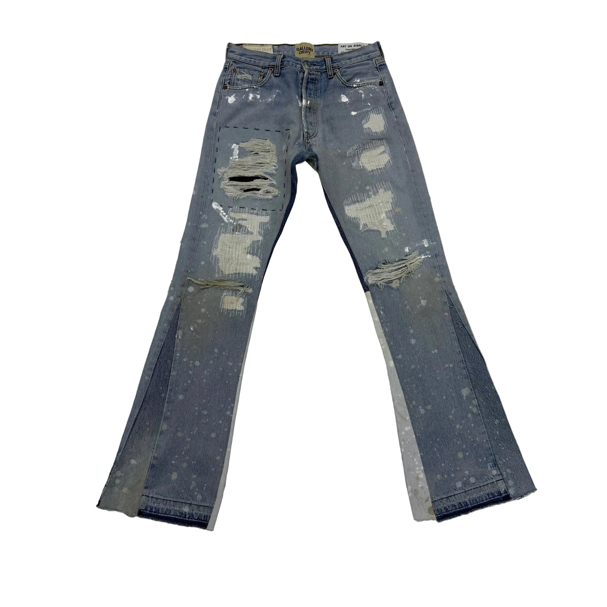 Gallery Dept Distress Light Wash Flare Jeans