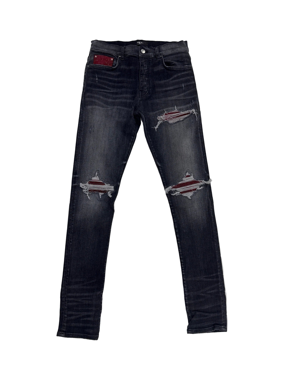 Amiri MX1 Luren 'Red Patch' Grey Jeans