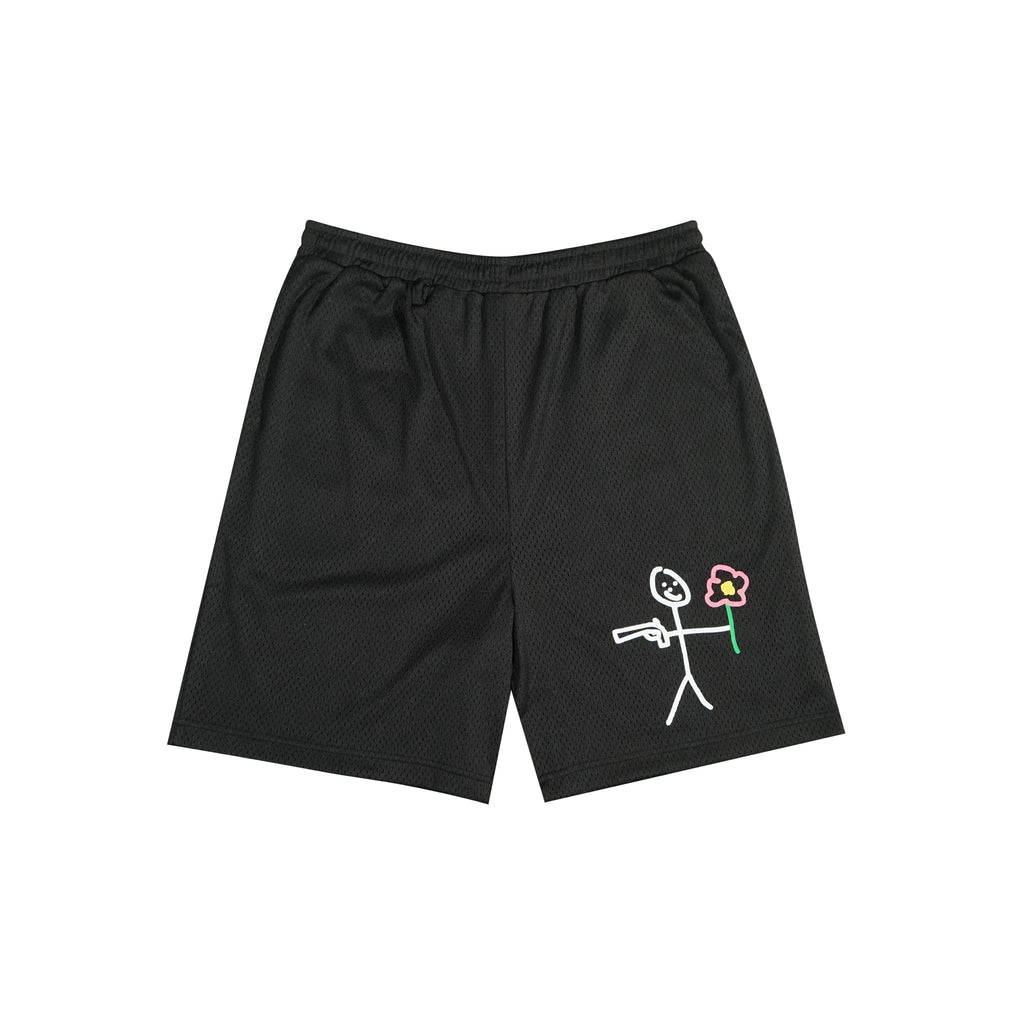 Why Not Mesh ‘Stick Figure’ Shorts Black