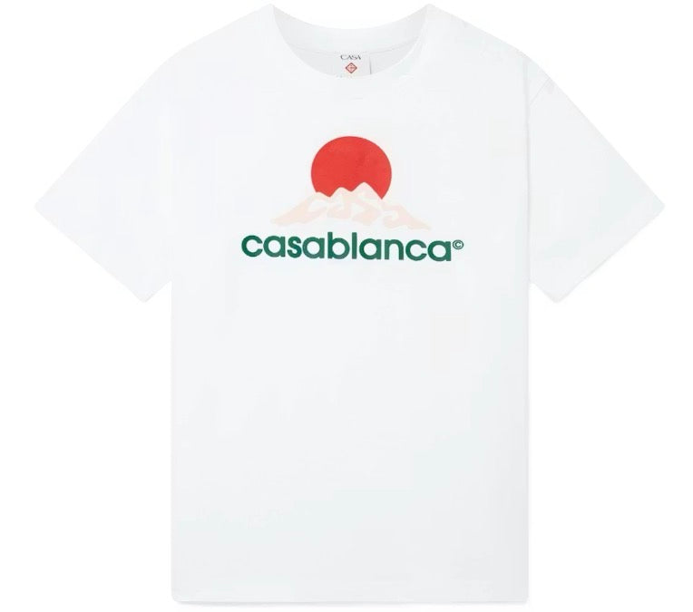 Casablanca Montagne Printer Tee White
