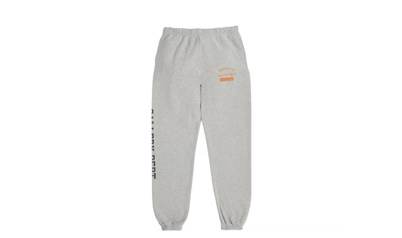 Gallery Dept Grey Orange Logo Sweatpants