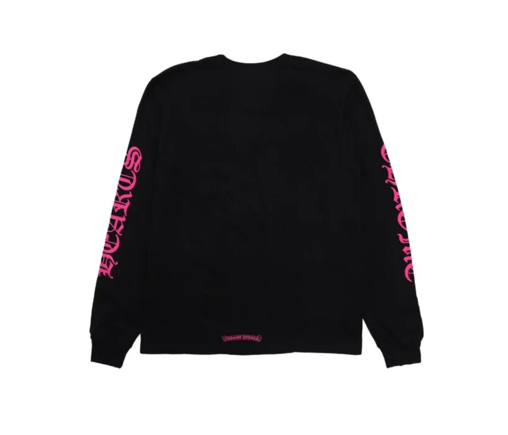 Chrome Hearts Neck Logo Longsleeve Black/Pink