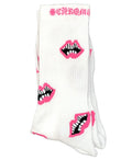 Chrome Hearts White Pink Matty Socks