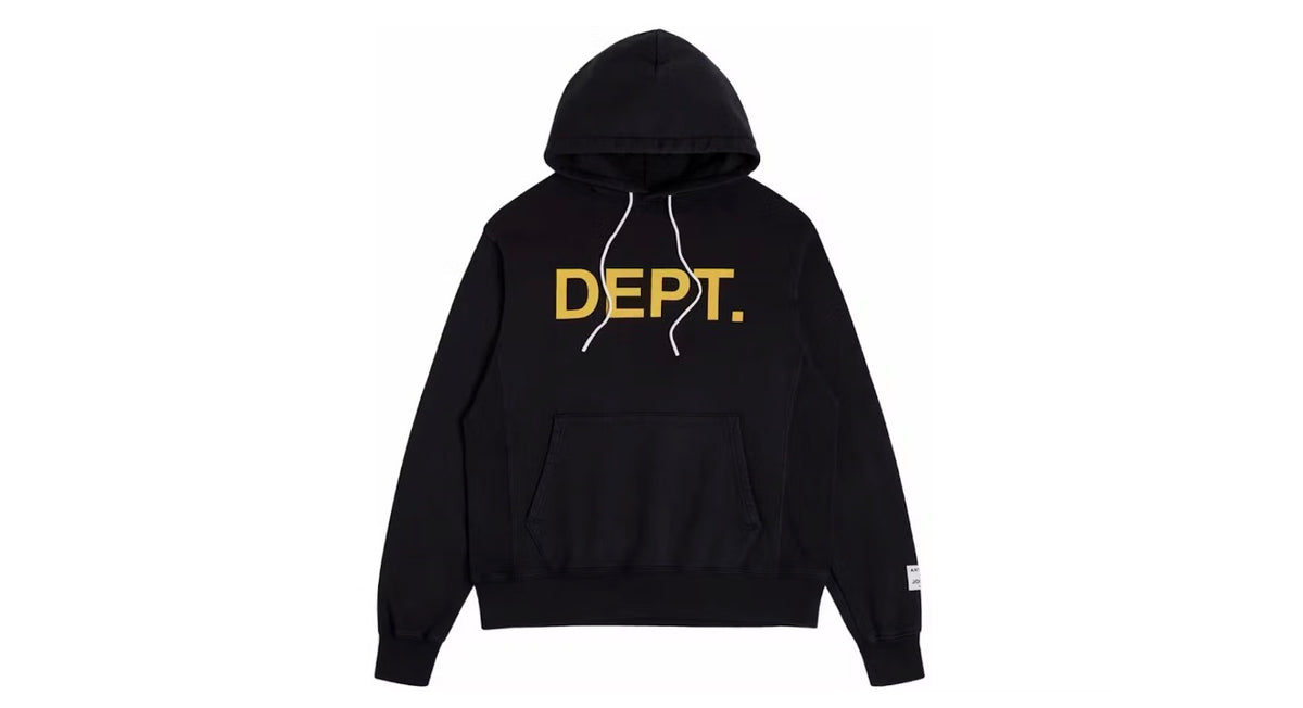 Gallery Dept Black Yellow Dept Pullover Hoodie (Copy)