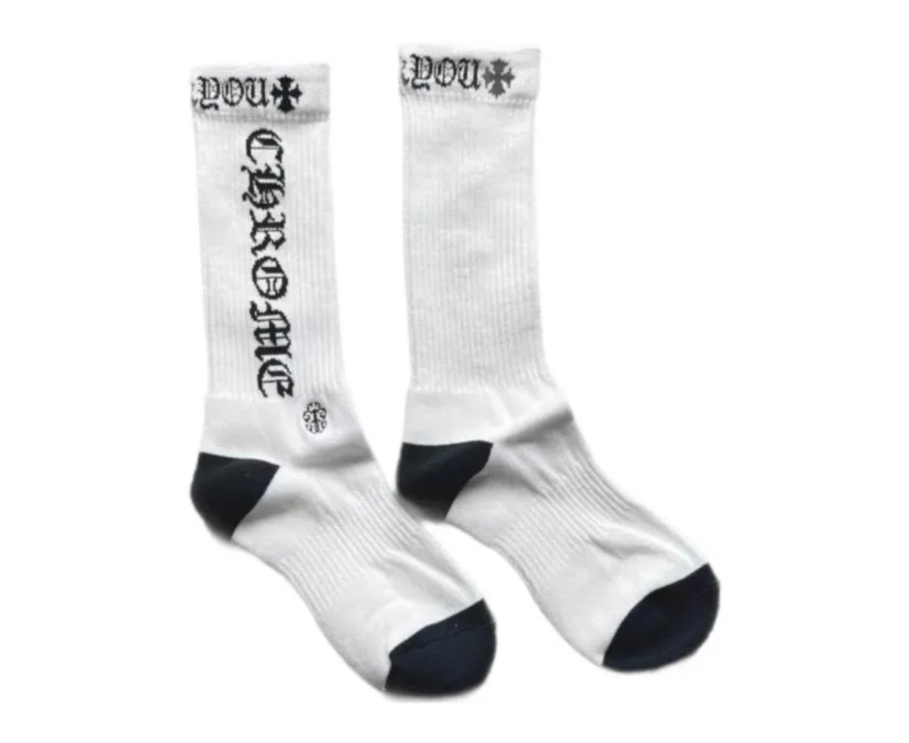 Chrome Hearts White Black Socks