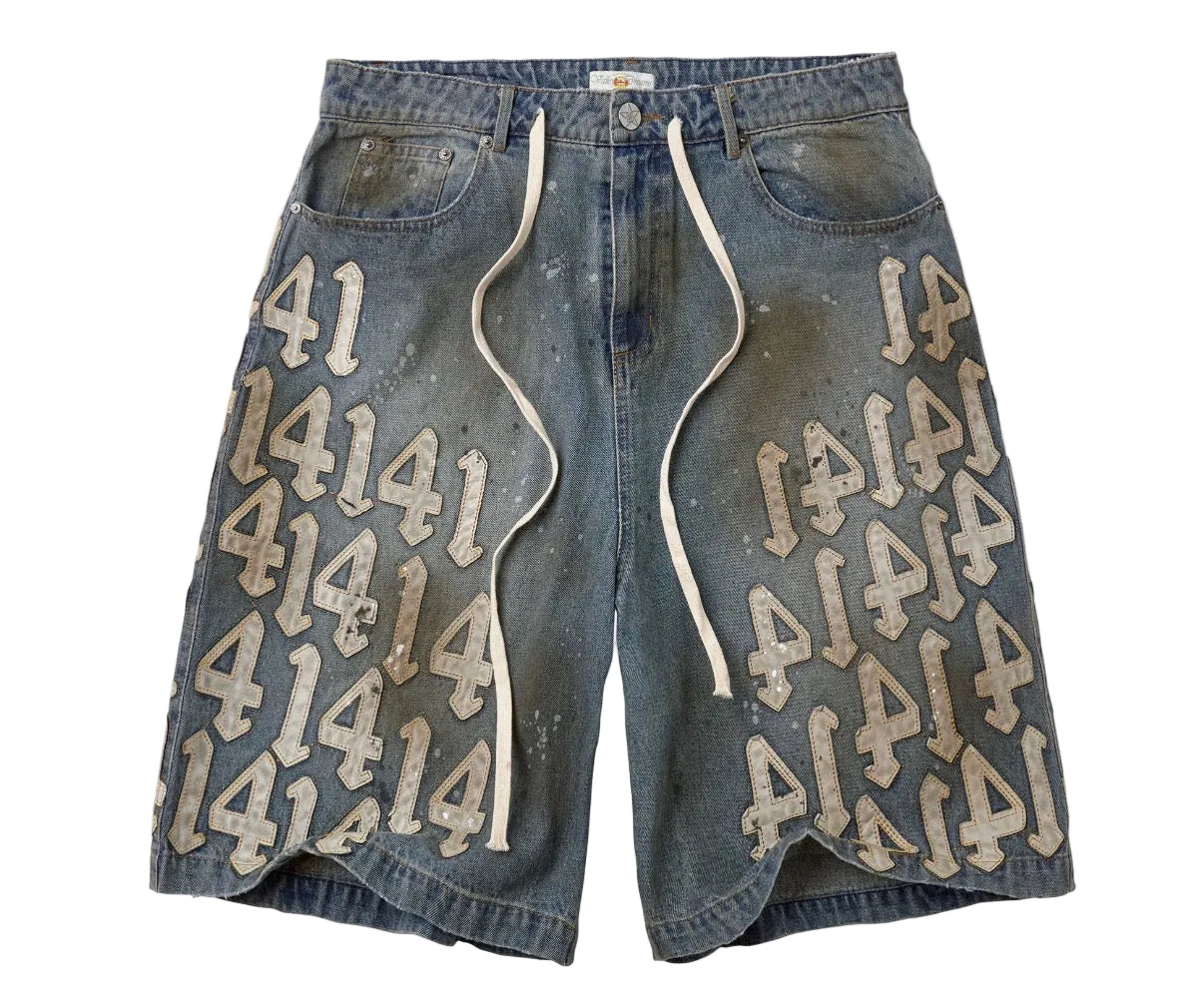 Vale Light Wash White Charm Shorts