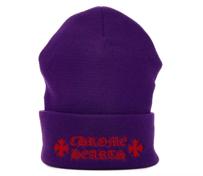 Chrome Hearts Purple Red Beanie
