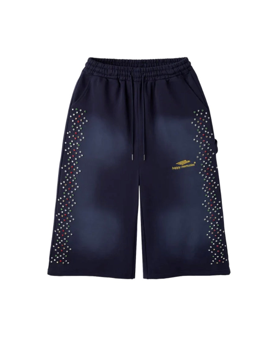 Happy Memories Don’t Die ‘Crystal’ HMDD 3/4 Sweat Shorts Navy
