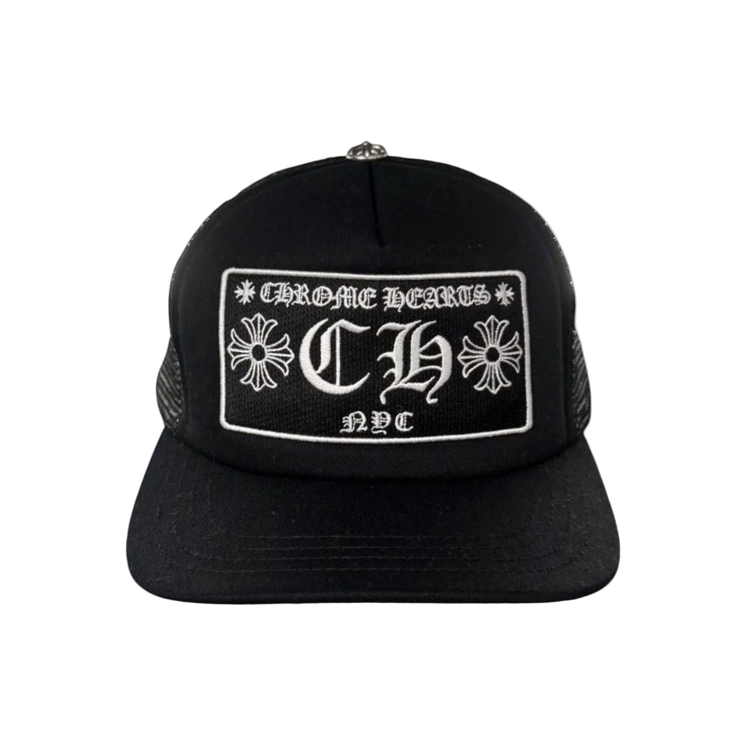Chrome Hearts NYC ‘CH’ Trucker Hat Black