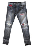 Amiri MX1 Luren 'Red Patch' Grey Jeans
