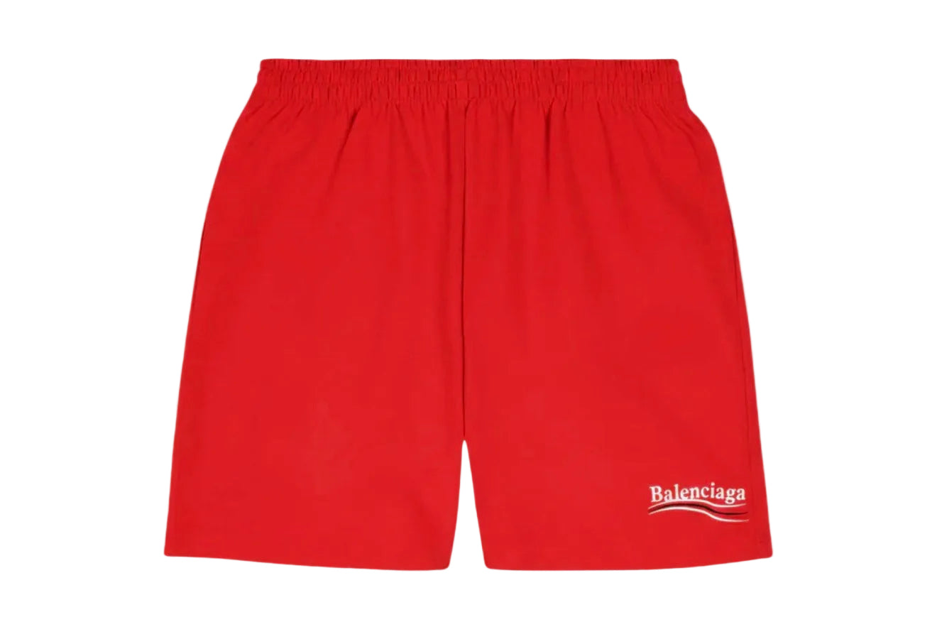 Balenciaga Campaign Logo Red Shorts