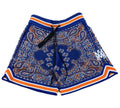 Amiri MA Logo ‘Bandana’ Shorts Blue Orange NYC Exclusive