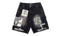 Mixed Emotions Black ‘AI’ Denim Shorts