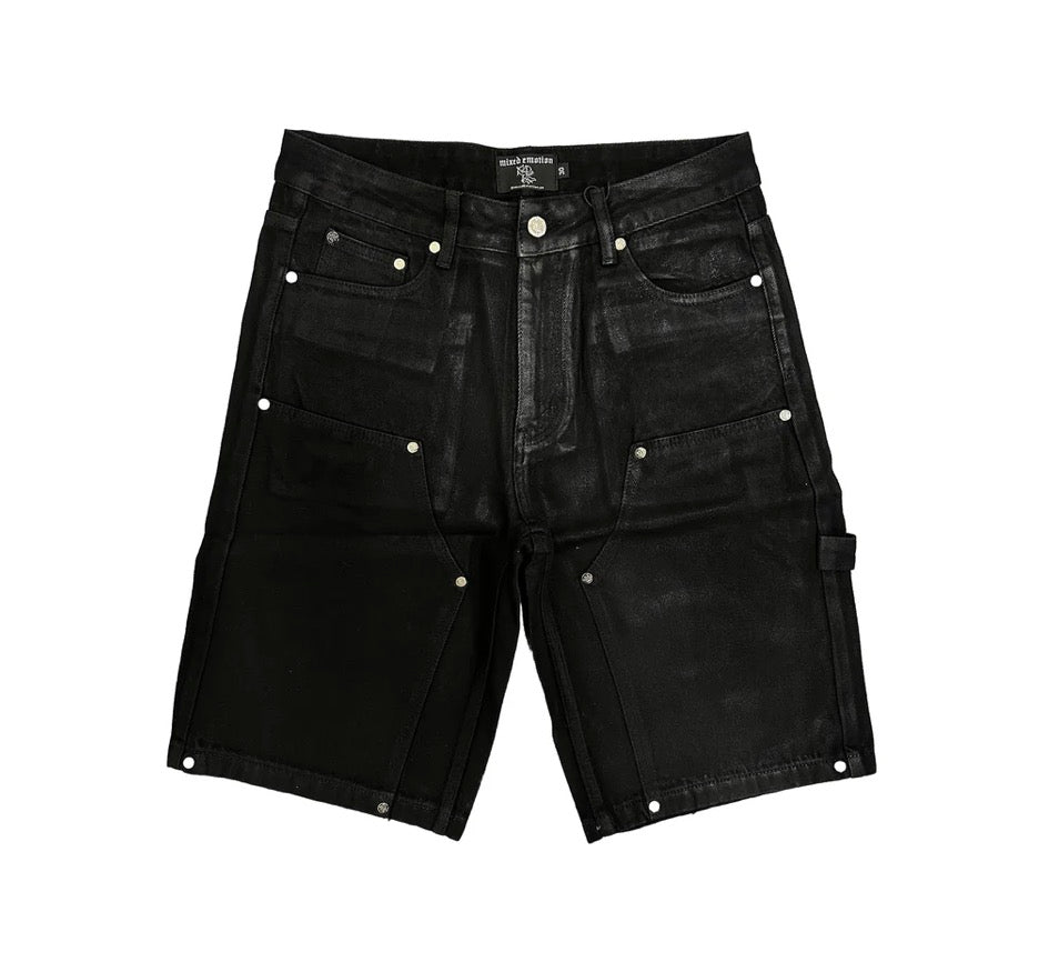 Mixed Emotions Black ‘Worker’ Wax Shorts