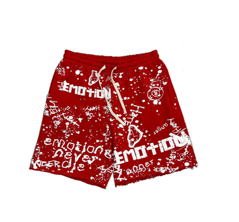 Mixed Emotion ‘Graffiti’ Red Shorts