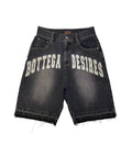 Bottega Desires Black Jean Shorts