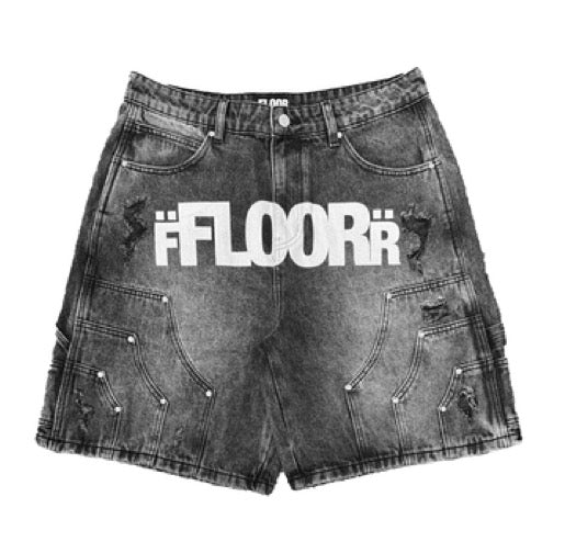 Floor 914 ‘Uniform’ Jean Shorts Black