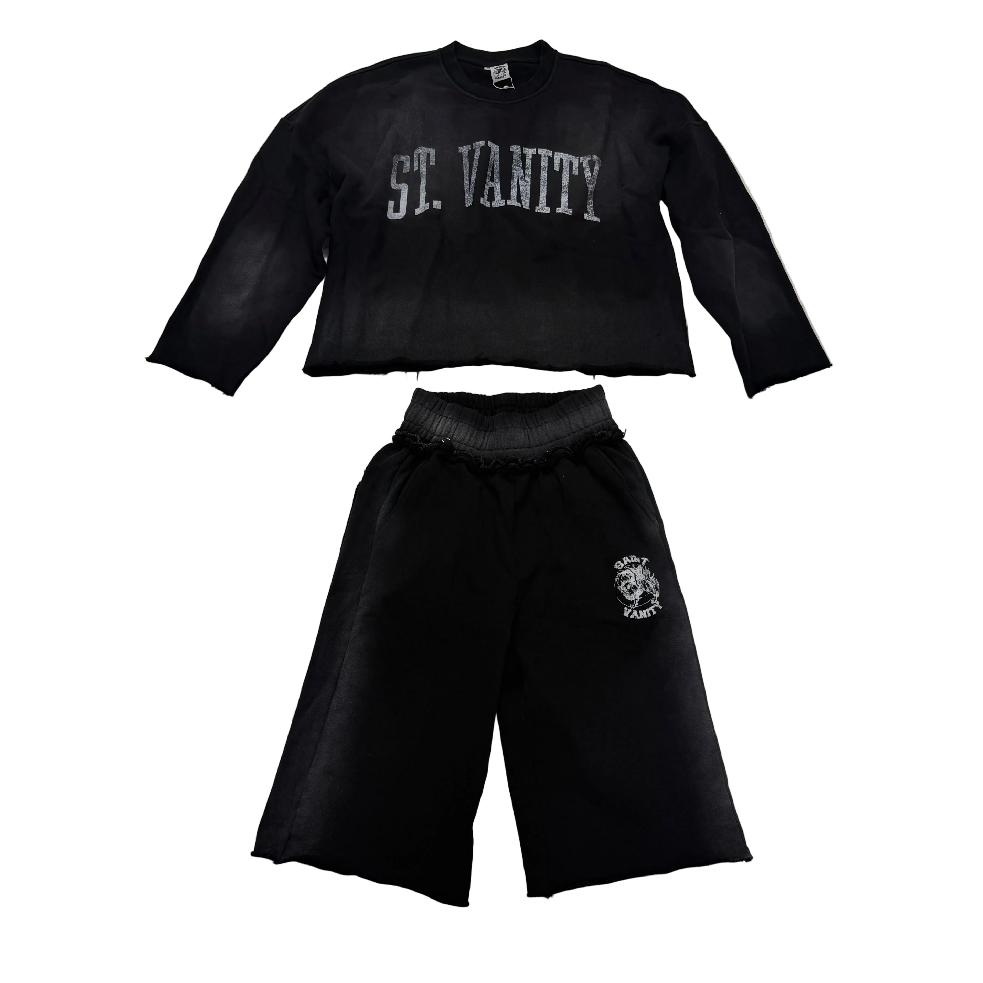 Saint Vanity ‘Chrome’ Crewneck Set Black
