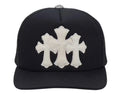 Chrome Hearts Triple Cross ‘Leather’ Trucker Hat Black/White