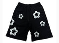 Arkyve Star Crochet Patch Black Sweatshorts