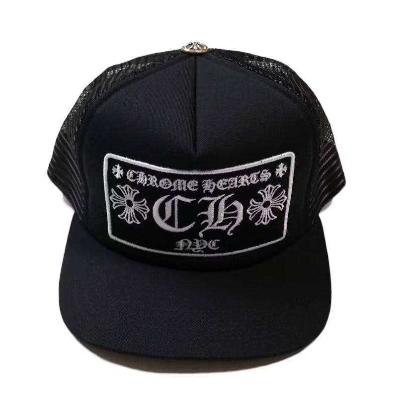 Chrome Hearts NYC ‘CH’ Trucker Hat Black