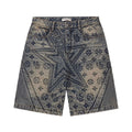 Vale Forever ‘Spade’ Jean Shorts Mid Wash