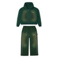 HMDD Crystal Rhinestone Sweatsuit Green