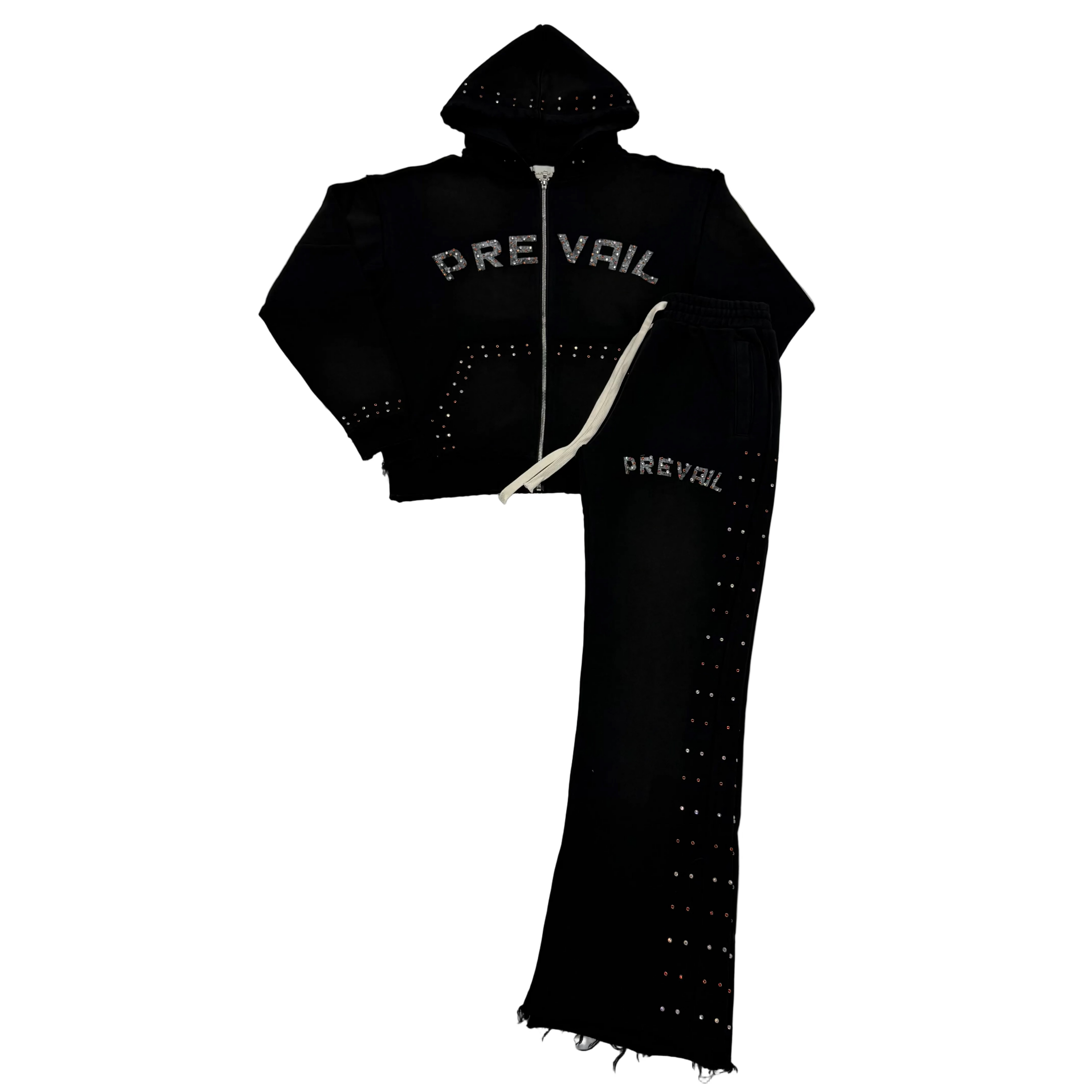 Legends Prevail Black Rhinestone Sweatsuit