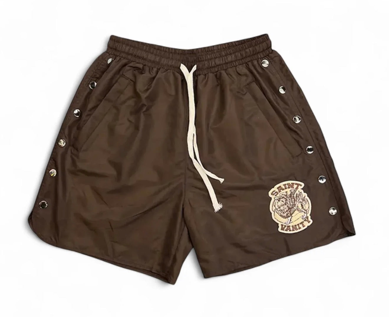 Saint Vanity Nylon Short Shorts Brown