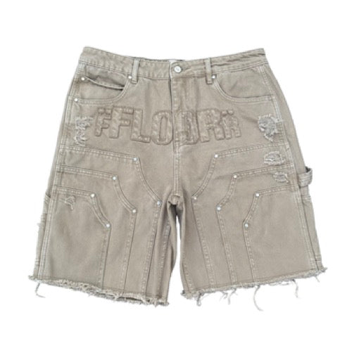 Floor 914 ‘Workman’ Jean Shorts Tan