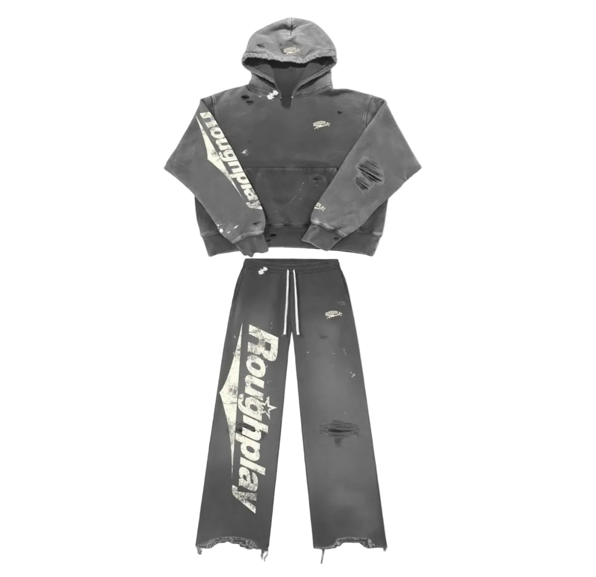 RoughPlay Grey Distress Sweatsuit