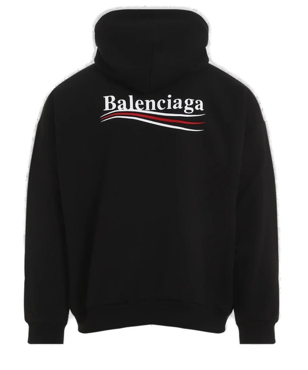 Balenciaga Campaign Logo Black Hoodie